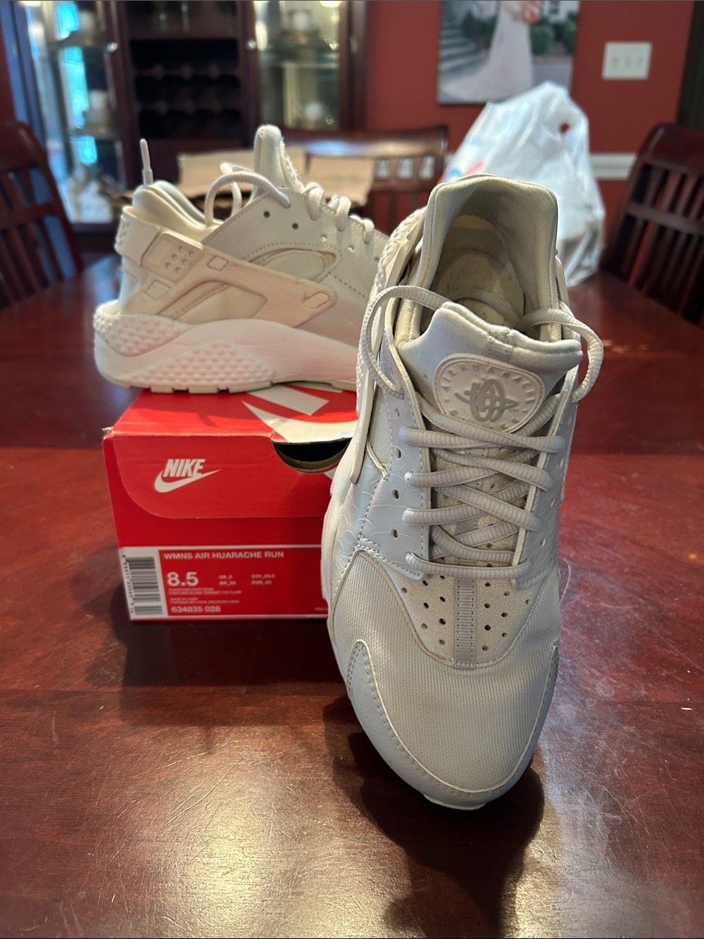 Nike Women’s Huarache Run Sneakers in Light Beige/Cream